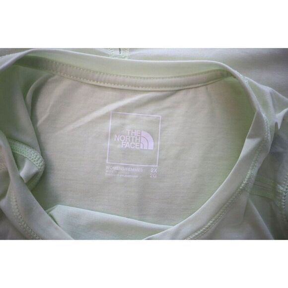 The North Face Women's Sz 2X Lime Cream Heather Wander Slitback Tank Top - Picture 3 of 13